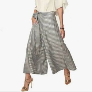 Eva Franco Anthropologie Striped Tie Front Palazzo Pants. NWT